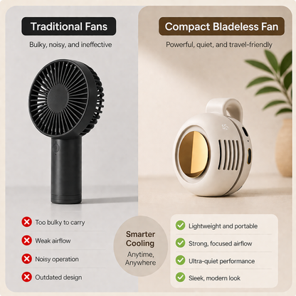 BreezClip™ Mini Cooling Fan — Clip-On, Rechargeable & Ultra-Quiet