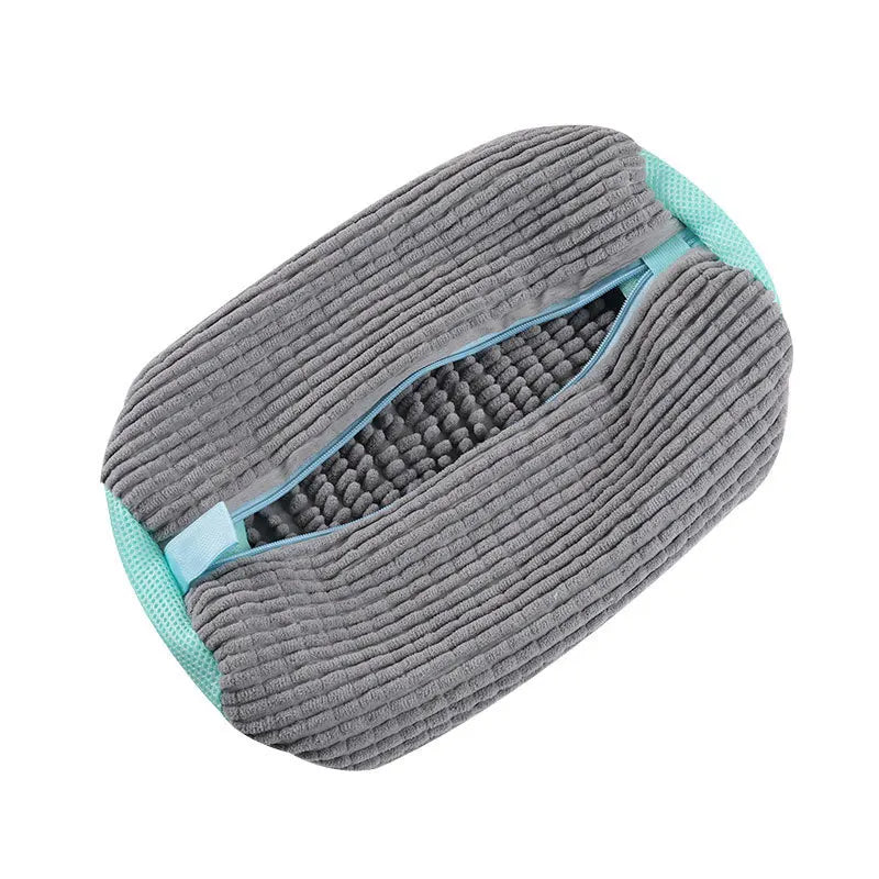 Durable Shoe Washing Machine Bag for All Shoe Types-Yellow with Blue Zipper,Ideal for Sneakers and Casual Shoes,Laundry Wash Bag