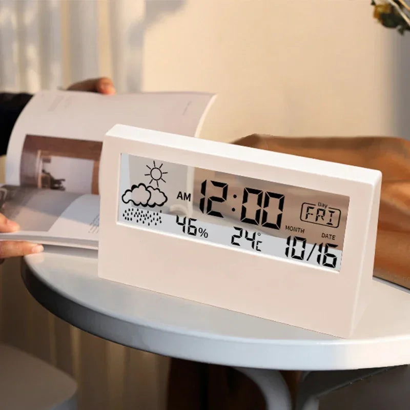 ClimaClock™ Smart Weather Station — Temperature, Humidity & Alarm in One