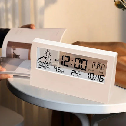 ClimaClock™ Smart Weather Station — Temperature, Humidity & Alarm in One