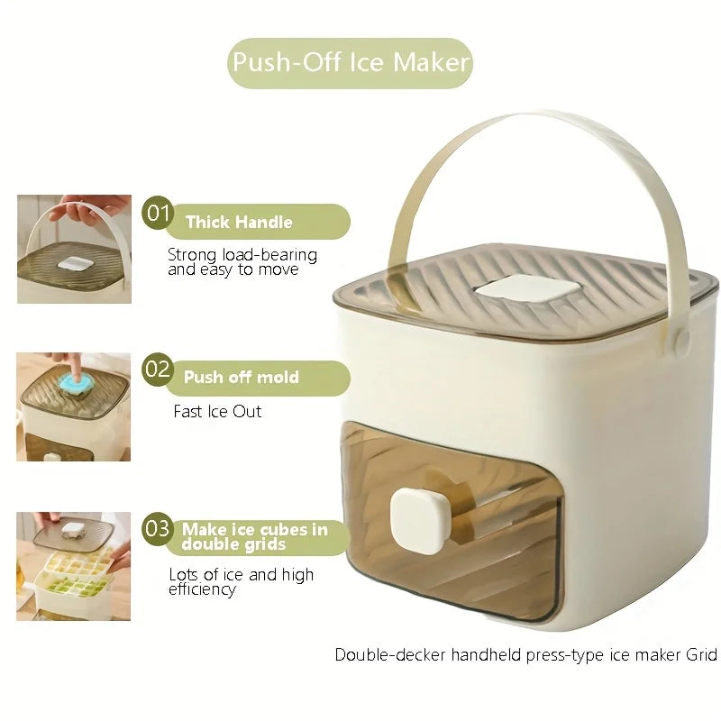 ChillPress™ Ice Maker ❄️ — 48 Perfect Cubes, One Simple Flip