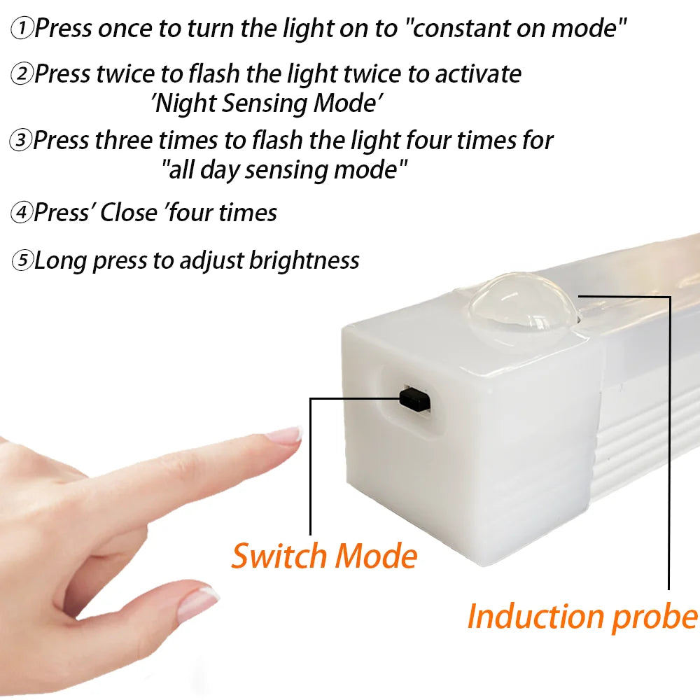 LightGuard™ Rechargeable Motion Sensor Light — Wireless LED for Cabinet, Wardrobe & Staircase