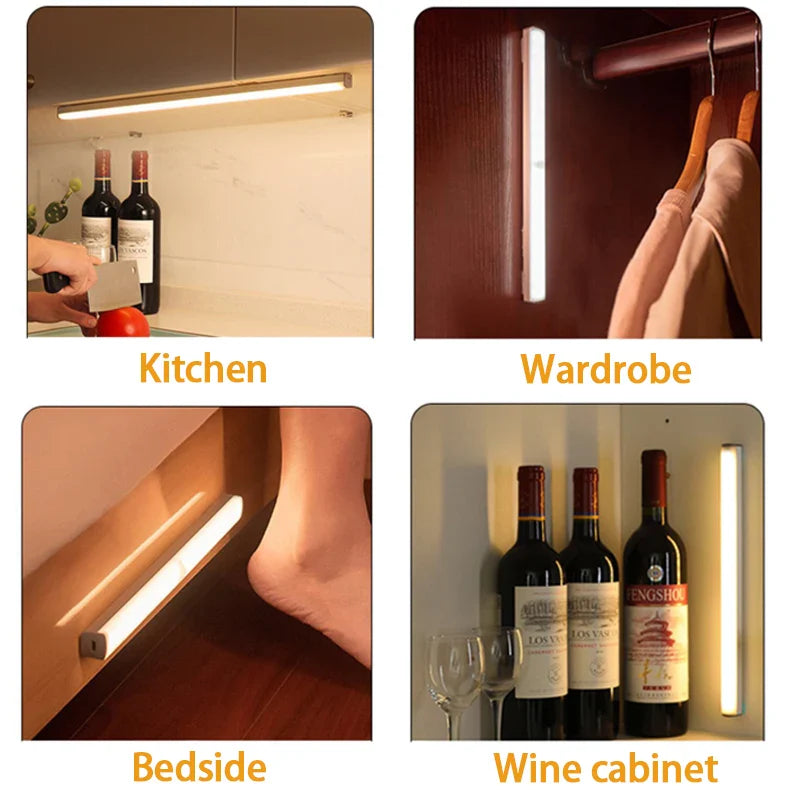 LightGuard™ Rechargeable Motion Sensor Light — Wireless LED for Cabinet, Wardrobe & Staircase