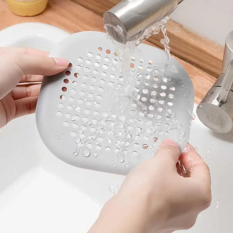 DrainGuard™ Silicone Drain Strainer — 3-Pack Square Catcher for Kitchen, Shower & Sink