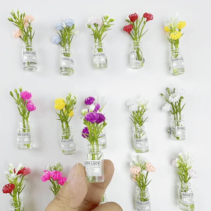 Mini Magnetic Vase Fridge Magnets (8PCS) Cute 3D Kitchen Decor & Gift