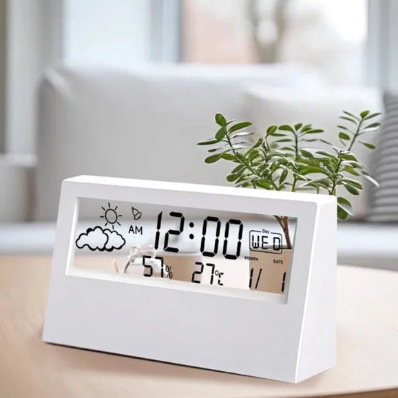 ClimaClock™ Smart Weather Station — Temperature, Humidity & Alarm in One