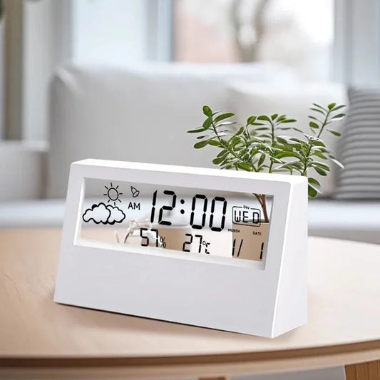 ClimaClock™ Smart Weather Station — Temperature, Humidity & Alarm in One