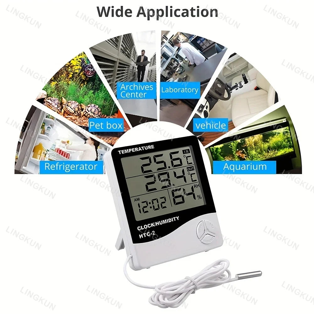 ClimaClock™ Smart Weather Station — Temperature, Humidity & Alarm in One
