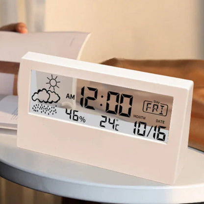 ClimaClock™ Smart Weather Station — Temperature, Humidity & Alarm in One