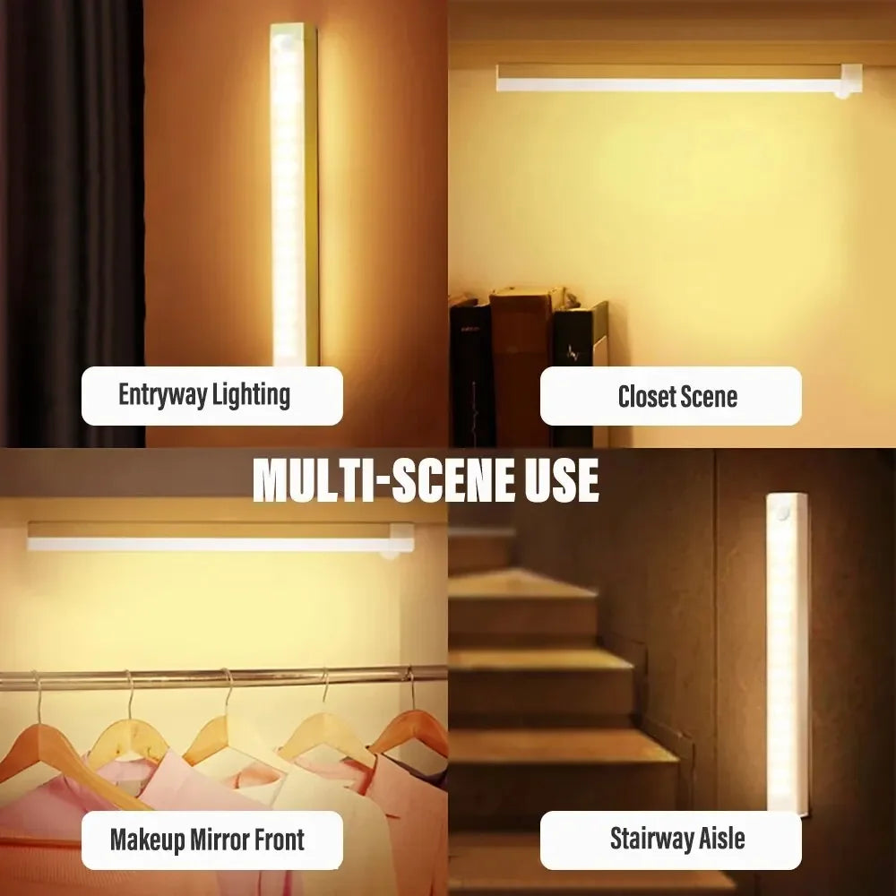 LightGuard™ Rechargeable Motion Sensor Light — Wireless LED for Cabinet, Wardrobe & Staircase