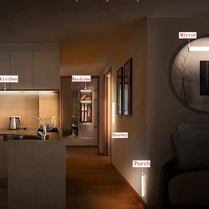 LightGuard™ Rechargeable Motion Sensor Light — Wireless LED for Cabinet, Wardrobe & Staircase