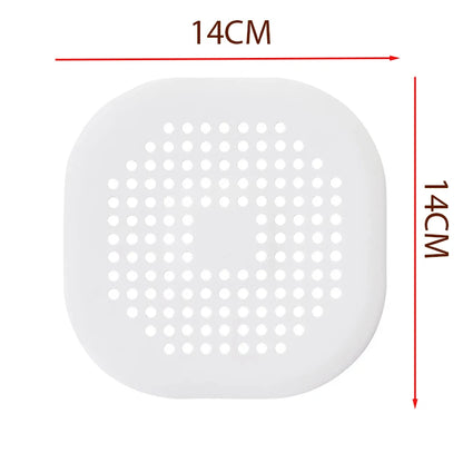 DrainGuard™ Silicone Drain Strainer — 3-Pack Square Catcher for Kitchen, Shower & Sink