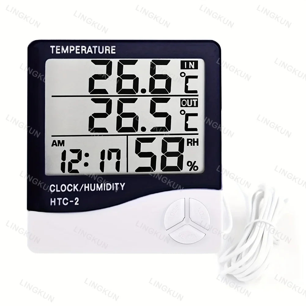 ClimaClock™ Smart Weather Station — Temperature, Humidity & Alarm in One