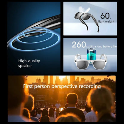 LensAI™ Smart Glasses — AI Assistant, Camera & Bluetooth in One
