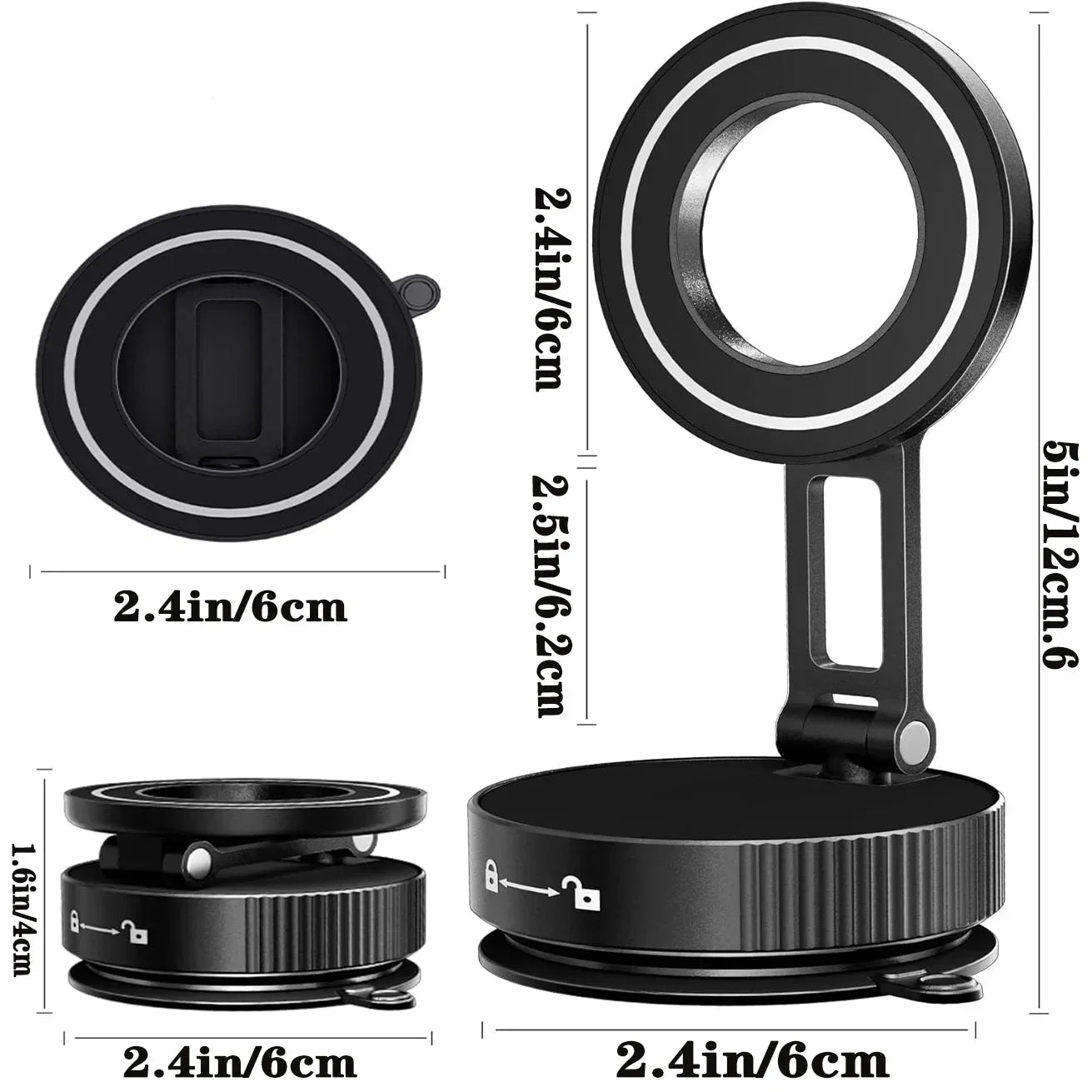 DriveView™ Magnetic Phone Mount — 360° Hands-Free Access Anywhere