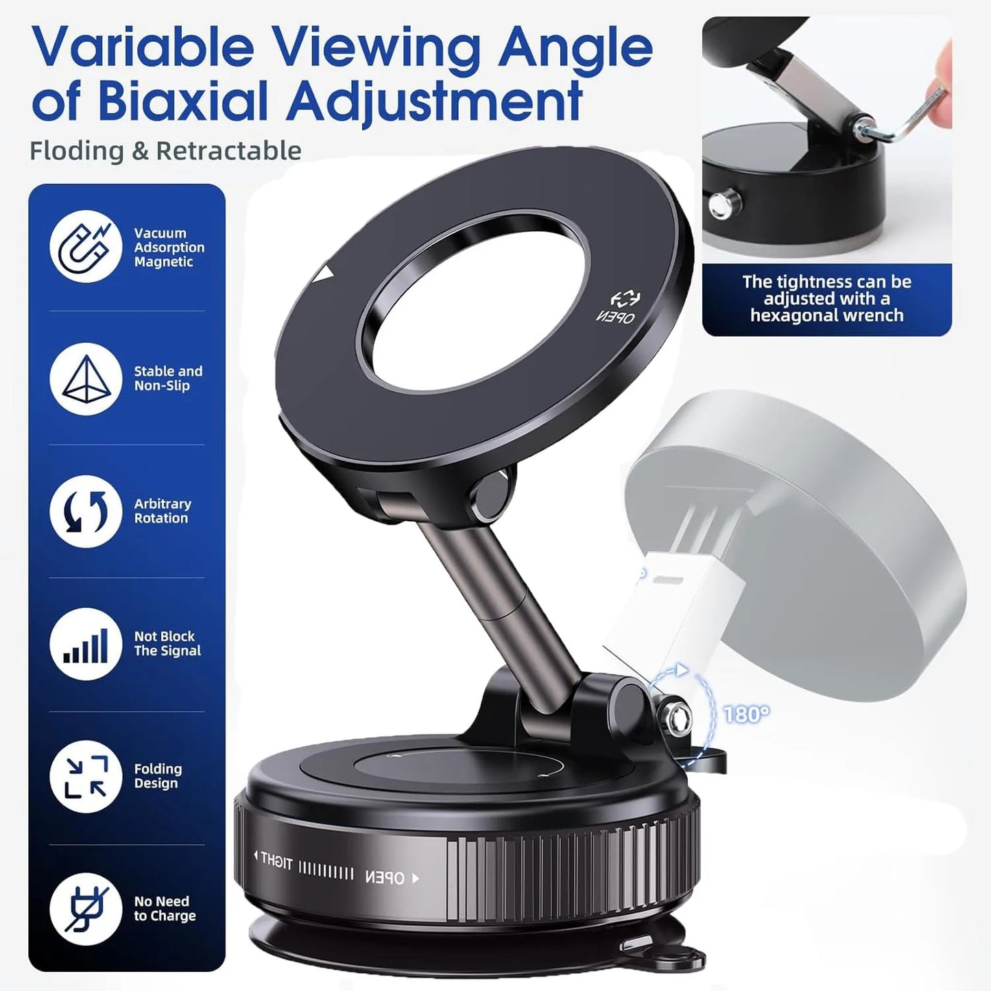DriveView™ Magnetic Phone Mount — 360° Hands-Free Access Anywhere