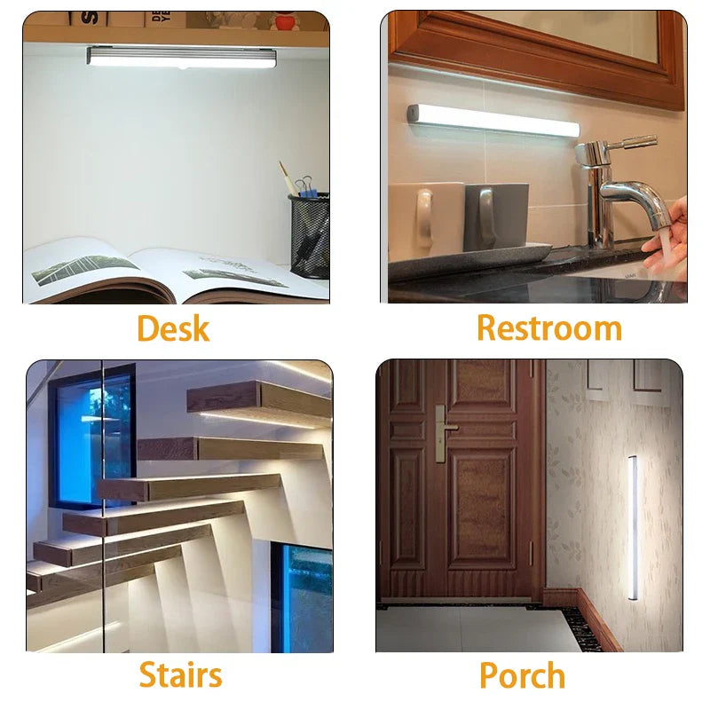 LightGuard™ Rechargeable Motion Sensor Light — Wireless LED for Cabinet, Wardrobe & Staircase