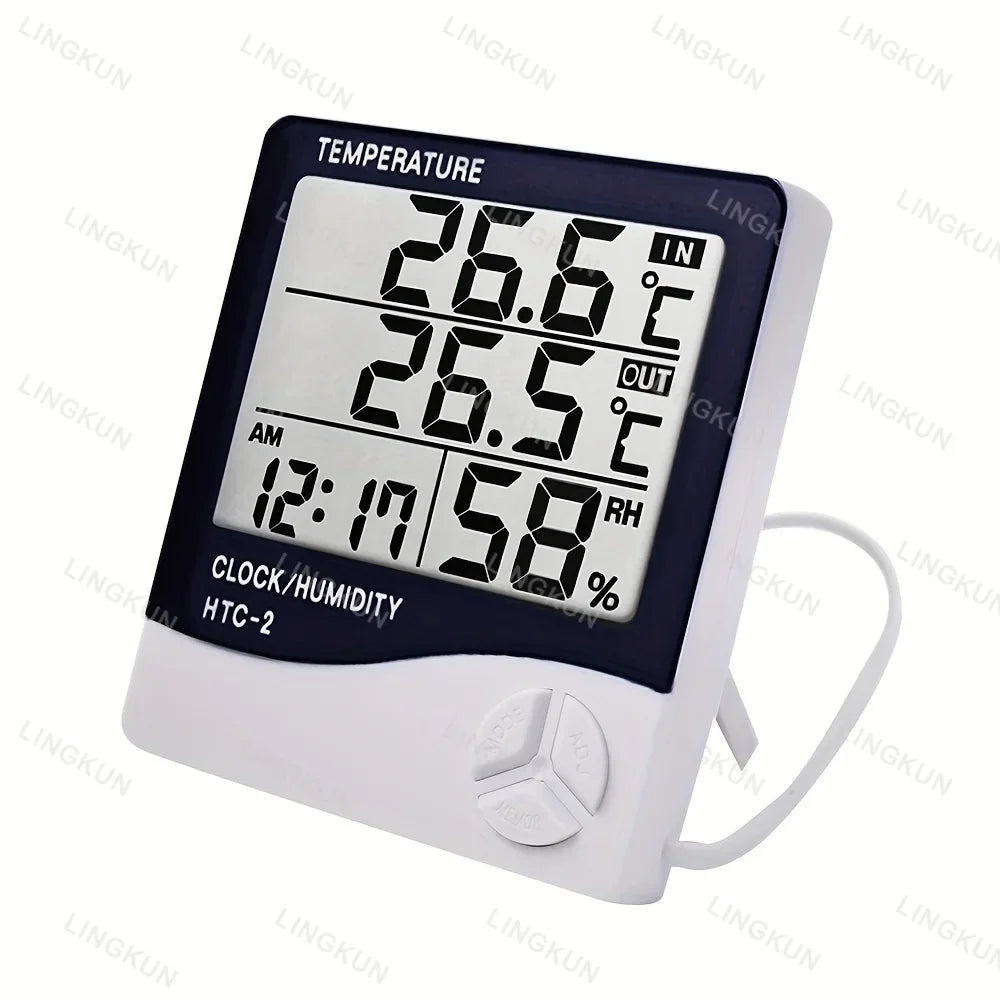 ClimaClock™ Smart Weather Station — Temperature, Humidity & Alarm in One