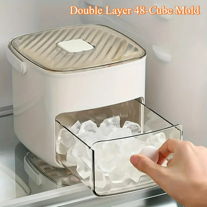 ChillPress™ Ice Maker ❄️ — 48 Perfect Cubes, One Simple Flip