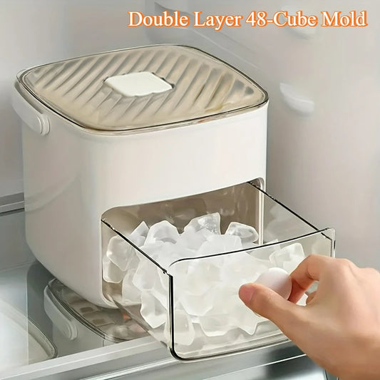 ChillPress™ Ice Maker ❄️ — 48 Perfect Cubes, One Simple Flip