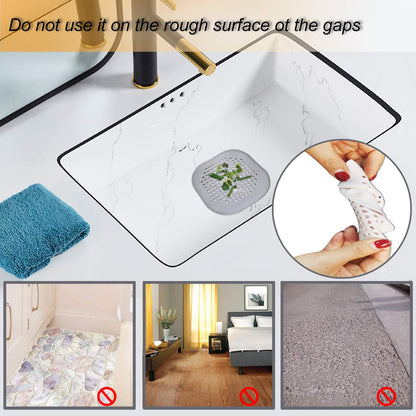 DrainGuard™ Silicone Drain Strainer — 3-Pack Square Catcher for Kitchen, Shower & Sink